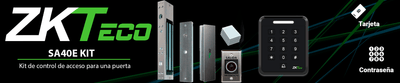 ZKTECO SA40E KIT - Control de acceso KIT - Kit de acceso autónomo solución para una puerta que incluye: 1 SA40 Control de Acceso / 1 Electroimán LM1802 300Lbs / 1 Botón de salida TLEB1 / 10 Tarjetas 125 Khz
