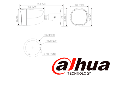 DAHUA HAC-HFW1209CM-A-LED-0280B-S3 - Cámara Bullet Full Color 1080p lente de 2.8 mm y ángulo de 108°. Micrófono integrado, WDR digital y 20 m de iluminación. Carcasa metálica IP67 para máxima resistencia. Compatible con CVI, CVBS, AHD y TV.