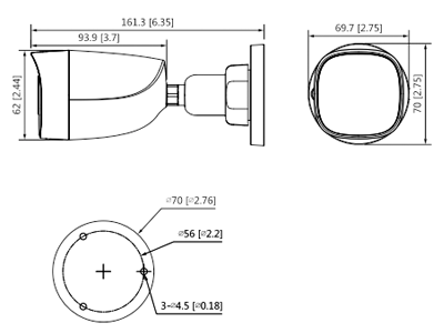 DAHUA HAC-HFW1200CN-A - Cámara Bullet 1080p/ Micrófono Integrado/ Lente de 2.8mm/ 30 Mts de Ir/ IP67/ Policarbonato/ CVI/CVBS/AHD/TVI/ BLC/HLC/DWDR/