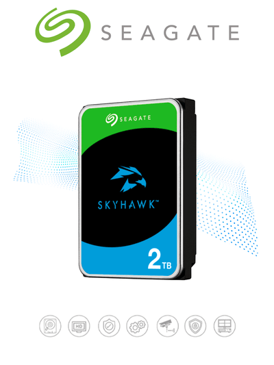 EAGATE ST2000VX017 - Disco duro de 2TB / SkyHawk / 6Gbit/s / 3.5" / SATA III / 5400RPM/ 256 CACHE / Recomendado para videovigilancia