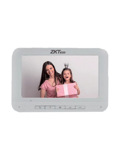 ZKTECO VDP03B3 Kit - Kit de Videoportero Analógico / Monitor de 7 Pulgadas / Frente de Calle con cámara de 1 MP / Angulo de Visión 87° / Conexión hasta 4 monitores