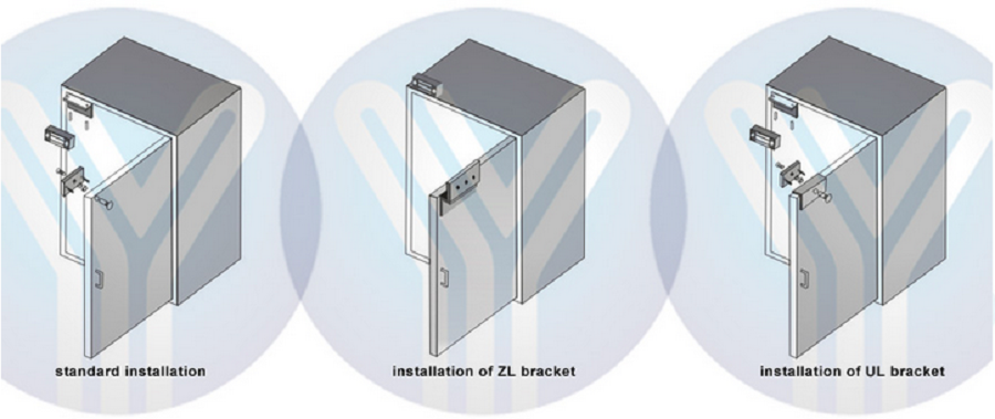 YLI YM60 - Cerradura Magnética para Control de Acceso / Fuerza de Sujeción 60 Kg o 120 Lb / 12 VDC / Para puertas de madera, vidrio y metálicas / Uso interior / Compatible con Soporte MBK70Z