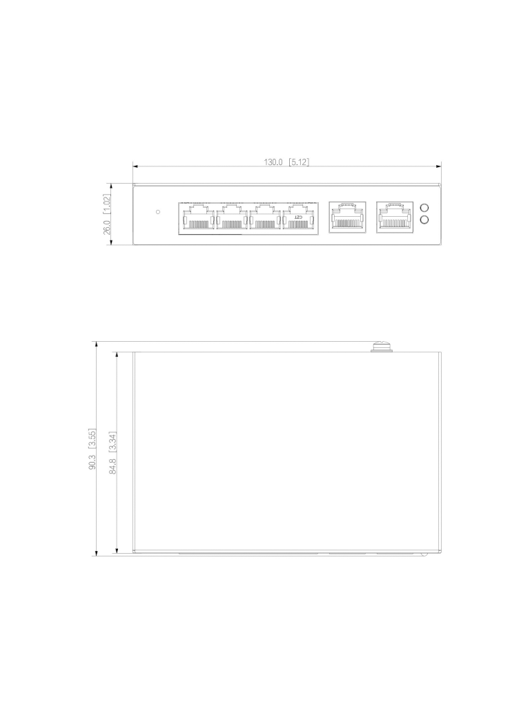 DAHUA CS4006-4ET-60 - Switch PoE de 6 Puertos Administrable/ 4 Puertos PoE 10/100/ 2 Puertos Uplink 10/100/1000/ 60 Watts Totales/ Administrable en la Nube por DoLynk Care/ PoE Hasta 250 Metros/ Carcasa Metalica/ Switching 4.8 Gbps/