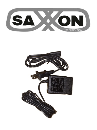 SAXXON SW00120100S10 - Fuente de Poder Regulada / 12V CC, 1 Amper / Conector Macho / Voltaje de entrada: 100-240V / Ideal para Cámaras de CCTV , Controles de Acceso y Asistencia / Cable de 95 cm