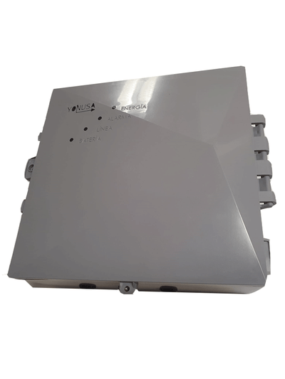 YONUSA EYM12000127NG - Energizador modular para cerco electrico con salida de voltaje de hasta 12,500 V/ Alcance de hasta 2,500 metros lineales o 500 metros en 5 lineas/ Alimentacion a 110 o 220 VAC/ Compatible con modulo Wifi/Bajo consumo