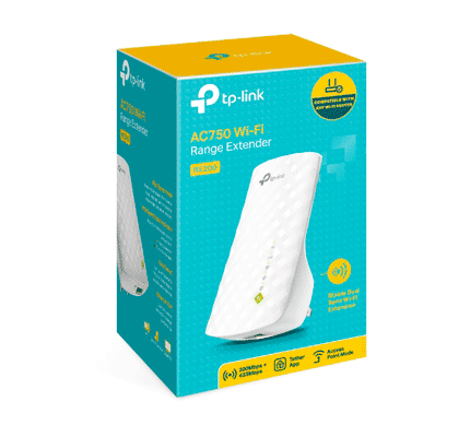 TP-LINK RE200 - Repetidor de WiFi Doble Banda AC750, 802.11 b/g/n y 802.11ac , hasta 750Mbps, 1 puerto Ethernet (RJ45) 10/100Mbps, 3 antenas internas, 2.4GHz & 5GHz