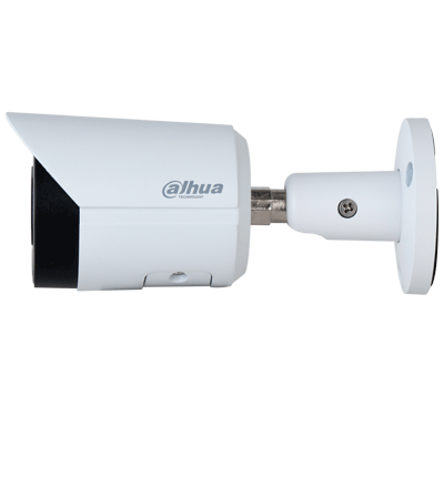 DAHUA IPC-HFW2449S-S-IL - Camara Bullet IP 4 Megapixeles/ Iluminador Dual Inteligente+Full Color/ WizSense/ Lente de 2.8mm/ 95 Grados/ Microfono Integrado/ 30 Mts de IR y Luz Visible/ Metal/ Ranura MicroSD/ WDR 120dB/ SMD Plus/ PoE/