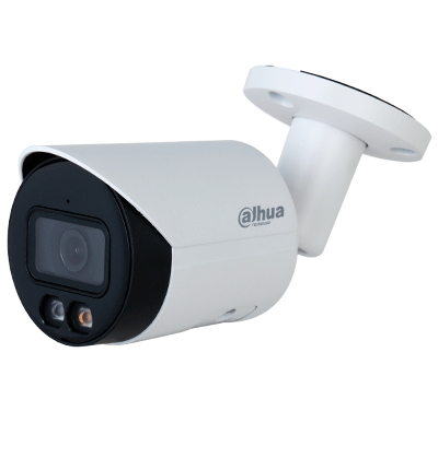 DAHUA IPC-HFW2449S-S-IL - Camara Bullet IP 4 Megapixeles/ Iluminador Dual Inteligente+Full Color/ WizSense/ Lente de 2.8mm/ 95 Grados/ Microfono Integrado/ 30 Mts de IR y Luz Visible/ Metal/ Ranura MicroSD/ WDR 120dB/ SMD Plus/ PoE/