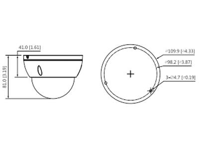 DAHUA HAC-HDBW1500E-28 - Cámara Domo de 5 Megapixeles Antivandalica/ Lente de 2.8mm/ 111 Grados de Apertura/ IR de 30 Mts/ IP67/ IK10/ Soporta: CVI/CVBS/AHD/TVI/