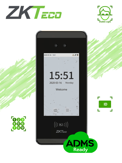 ZKTECO MINIACPLUS - Control de Acceso y Asistencia Facial Visible Light / 3000 Rostros / 3000 Tarjetas ID 125KHz / 150,000 Eventos /ADMS / Bio Time Pro Gratis para 2 relojes y 200 empleados