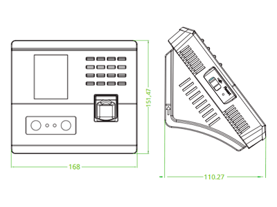 ZKTECO MB10VL- Control de Asistencia y Acceso simple / 500 huellas / 100 rostros Luz Visible / 50000 eventos / TCPIP