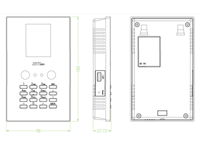 ZKTECO LFACE10 - Control de asistencia facial Visible Light / 100 rostros / 50,000 eventos / Función SSR para descargas en hojas de cálculo por USB