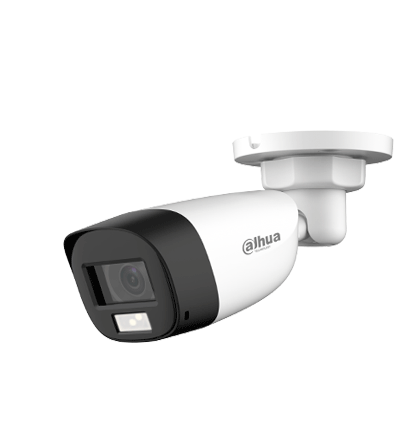 DAHUA HAC-HFW1200CLN-IL-A - Camara Bullet de 2 Megapixeles/ Iluminación Dual Inteligente + FullColor/ Lente de 2.8mm/ 102 Grados de Apertura/ 20 Metros de IR y Luz Visible/ Micrófono Integrado/ IP67/ Soporta: CVI/CVBS/AHD/TVI/ 
