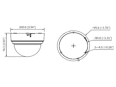 DAHUA HAC-D1A21N-0280B - Cámara Domo HDCVI 1080p/ 103 Grados de Apertura/ Lente de 2.8 mm/ IR 20 Mts/ Uso Interior/ TVI AHD Y CVBS/