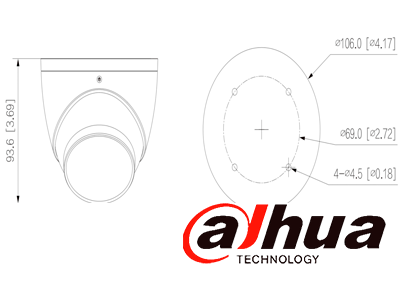 DAHUA HAC-HDW1239TN-IL-A - Camara Domo de 2 Megapixeles/ Iluminador Dual Inteligente + Full Color/ Lente de 2.8 mm/ 107 Grados de Apertura/ Microfono Integrado/ 40 Metros de Iluminación IR y Visible/ WDR Real de 130 dB/ IP67/