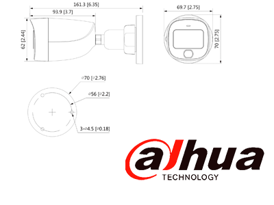 DAHUA HAC-HFW1509CN-A-LED - Cámara Bullet Full Color de 5 Megapixeles/ Lente de 2.8 mm/ 112 Grados de Apertura/ Microfono Integrado/ Leds para 20 Mts/ WDR de 120 dB/ Starlight/ IP67/ 
