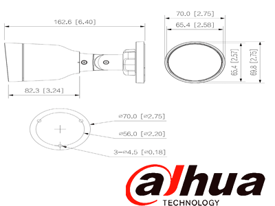 DAHUA IPC-HFW1439S1-LED-S4 Camara IP Bullet de 4 Megapixeles/ Full Color/ H.265+/ Lente de 2.8mm/ 95 Grados de Apertura/ 15 Metros de Iluminación con Luz Visible/ WDR de 120 dB/