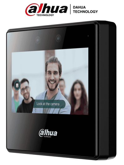 DAHUA ASA3223A-W - Control de Asistencia con Reconocimiento Facial/ Pantalla Touch de 4.3 Pulgadas/ WiFi/ 2000 Rostros y Contraseñas/ 300,000 Registros/ Detección de Vida/ 0.2 Segundos/ Rango de Reconocimiento de .3 a 1.5 Metros/