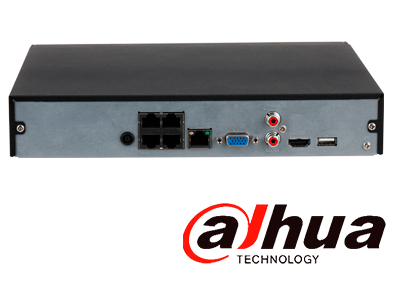 DAHUA NVR2104HS-P-I2 NVR DE 8 Megapixeles/ 4k/ 4 Canales IP/ WizSense/ 4 Puertos Poe/ H265+/ Rendimiento de 80 Mbps/ HDMI y VGA/ 1 Ch de Reconocimiento Facial/ Protección Perimetral/ SMD Plus/ 1 Bahía de Disco Duro de 10 TB/