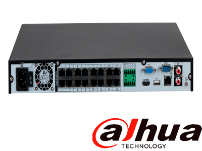 DAHUA DHI-NVR4232-16P-4KS3 NVR de 8 Megapixeles/ 4k/ 32 Canales IP/ 16 Puertos PoE/ Rendimiento de 160 Mbps/ Smart H.265+/ 2 Bahias de Disco Duro/ 4&2 E&S de Alarma/ Soporta Camaras WizSense/ 2 canales SMD Plus