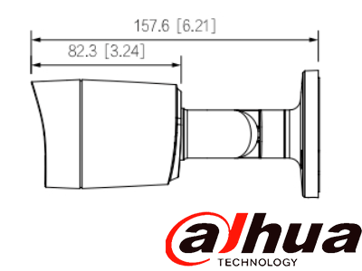 DAHUA HAC-B2A21-28 - Camara Bullet de 2 Megapixeles/ 1080p/ Lente 2.8 mm/ 100 Grados de Apertura/ 20 Metros de IR/ Metalica/ IP67/ Soporta: CVI/TVI/AHD y CVBS/ Menu OSD para Configuración/ 