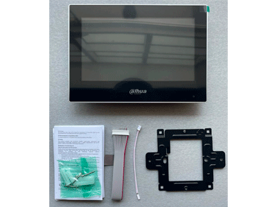 DAHUA VTH2621G-P - Monitor IP Touch de 7 Pulgadas/ Serie Lite/ Negro/ Poe Estándar/ 6&1 E&S de Alarmas/ Uso Interior/ Modo No Molestar/ H.265/ Soporta Hasta 4 Frentes de Calle y 4 Monitores Adicionales/