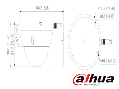 DAHUA IPC-HDBW1230DE-SW Camara IP Domo Wifi de 2 Megapixeles/ Lente de 2.8 mm/ 100 Grados de Apertura/ IR de 30 Metros/ Ranura para MicroSD/ IP67/ Antivandalica Ik10/ Detección de Humanos SMD/ Hasta 80 Metros de Alcance en Area Abierta/