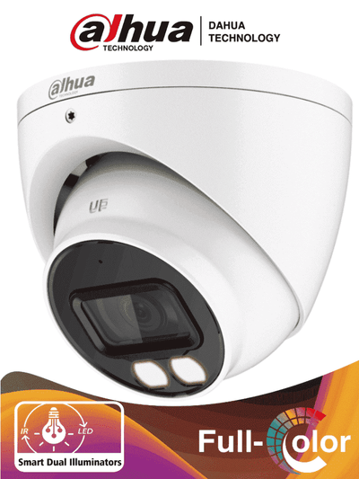 DAHUA HAC-HDW1239TN-IL-A - Camara Domo de 2 Megapixeles/ Iluminador Dual Inteligente + Full Color/ Lente de 2.8 mm/ 107 Grados de Apertura/ Microfono Integrado/ 40 Metros de Iluminación IR y Visible/ WDR Real de 130 dB/ IP67/