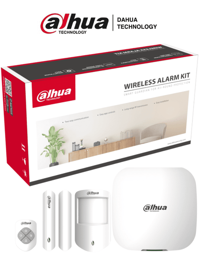 DAHUA DHI-ART-ARC3000H-03-W2 - Kit de Alarma Inalámbrico con Conexión Wifi y Ethernet / Monitoreo por APP / Incluye Panel WiFi Ethernet; Un Sensor de Movimiento; Un Contacto Magnético; Un Control Remoto/