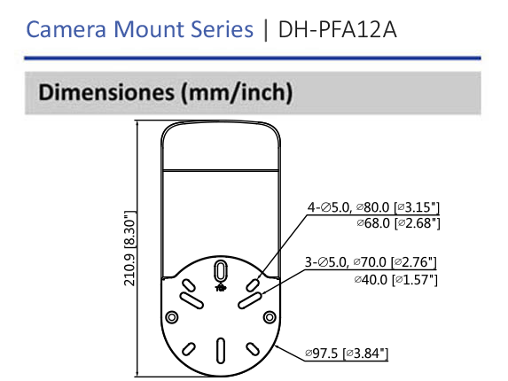 DAHUA PFA12A - Caja de Conexiones para Camaras Dahua/ Compatible con Camaras Bullet y Domo/ Montaje en Pared/ Policarbonato/