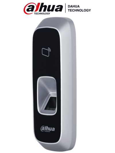 DAHUA ASR1102A-D(V3) - Lectora de Huella y Tarjetas ID/ 125 kHz/ 3,000 Huellas/ Comunicación RS-485/ Reconocimiento de Huella de 360 Grados/ Tiempo de Respuesta <0.5 s/ Indicador de Luz y Sonido/ Luz de Fondo Azul/ #LoNuevo