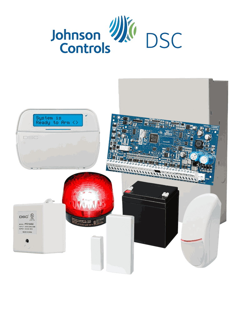 DSC SEEDPACK- Paquete para desarrollo instaladores de alarmas serie NEO con 32 Zonas Inalámbricas / Panel HS2032 / Teclado LCD Alfa HS2LCDRF9N/ Gabinete / 1 Contacto Magnético Inalámbrico PG9303 / PIR LC200s / Transformador / 1 Estrobo /con Batería