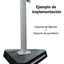 ZKTECO KJZ03 - Soporte de Fijación para Equipos Visible Light / Linea SpeedFaceV5L, ProFaceX y FaceDepot7BL / Acero Inoxidable / Compatible con Nuevos Pedestales FMB03 y FMB01