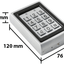 YLI YK568LPAK - Teclado para Control de Acceso con 20 tarjetas de proximidad / Salidas NC y NO / Exterior e Interior / 500 Usuarios password o tarjeta ID 125 Khz