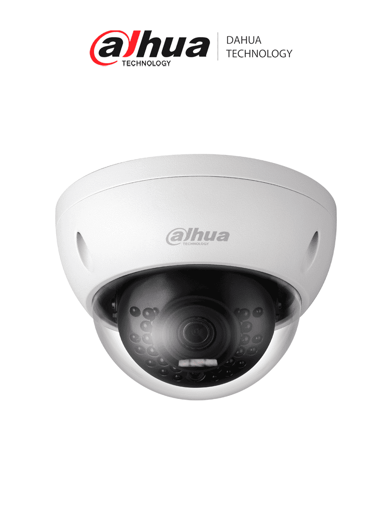 DAHUA IPC-HDBW1230E Camara IP Domo Antivandalica de 2 Megapixeles/ Lente de 2.8 mm/ 104 Grados de Apertura/ Metalica/ IR de 30 Mts/ IP67/ IK10/ PoE/ DWDR/