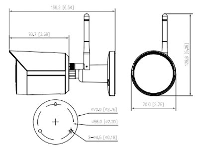 DAHUA IPC-HFW1430DS-SAW Camara IP Bullet Wifi de 4 Megapixeles/ Lente de 2.8mm/ 90 Grados de Apertura/ H.265+/ IR de 30 Metros/ Microfono Integrado/ Ranura para MicroSD/ Metalica/ IP67/ DWDR/ Videoanaliticos con SMD/