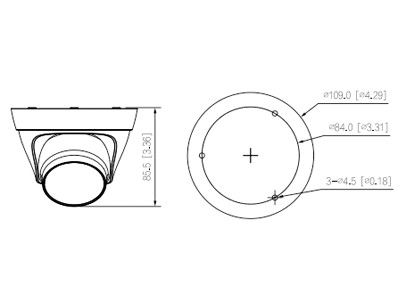 DAHUA IPC-HDW1230T1-A-S5 Camara IP Domo de 2 Megapixeles/ Lente de 2.8 mm/ 102 Grados de Apertura/ Microfono Integrado/ IR de 30 Metros/ IP67/ PoE/ DWDR/