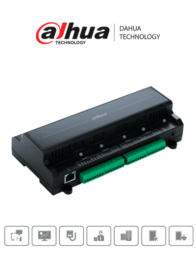 DAHUA ASC2102B-T - Control de Acceso Esclavo para Control Maestro/ Soporta Conexión en Cascada/ 2 Puertas y 4 Lectoras/ 20,000 Usuarios/ 30,000 Registros/ Soporta RS-485 y Wiegand
