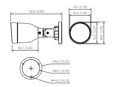 DAHUA IPC-HFW1431S1-A-S4 Cámara IP Bullet de 4 Megapixeles/ H.265+/ Lente de 2.8 mm/ 104 Grados de Apertura/ IR de 30 Mts/ Micrófono Integrado/ PoE/ WDR Real/ IP67/