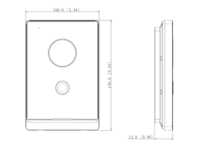 DAHUA VTO2211G-WP - Frente de Calle Wifi para Videoportero IP/ Función Independiente/ Diseño Ultradelgado y Estetico/ 2 Megapixeles y 125 Grados de Apertura/ Apertura de Puerta con Tarjeta Mifare, App y Monitor/ IP65/ Poe/ E&S de Alarma/