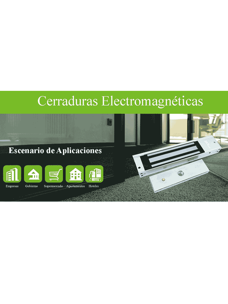 ZKTECO LMB120SU - Paquete de contrachapa magnética de 120 Kg incluye soporte de fijación en U para instalación en puertas de vidrio o cristal templado