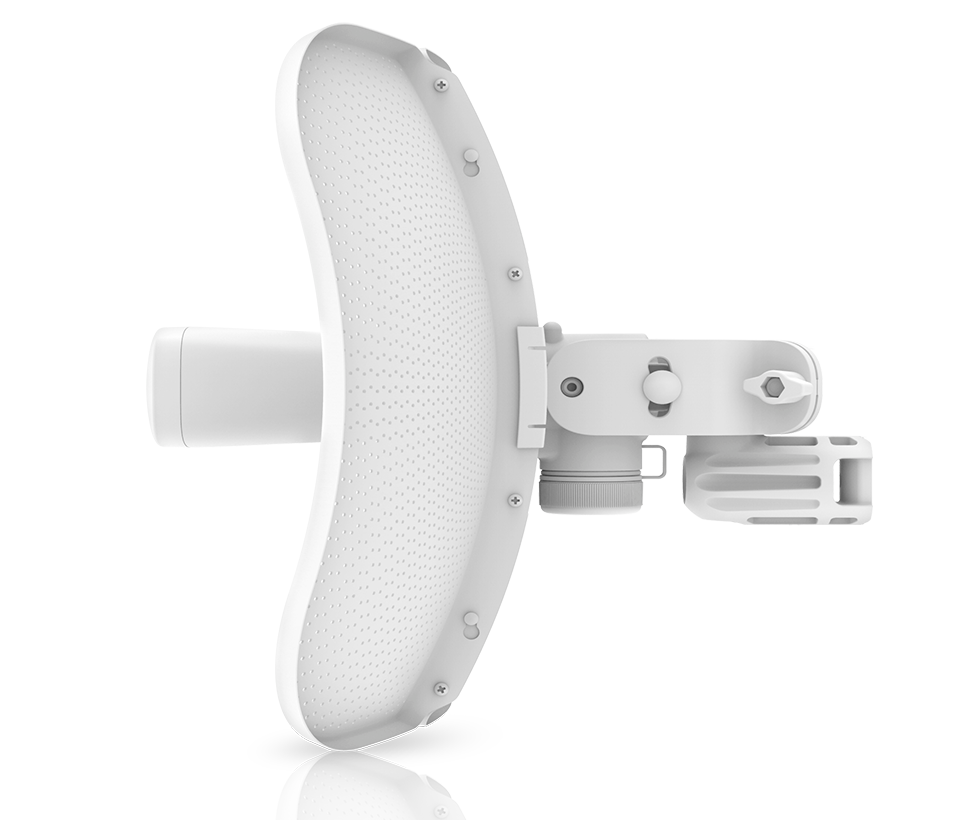 UBIQUITI LITEBEAM AC LBE-5AC-GEN2 - Radio con antena integrada Airmax AC GEN2 5.8GHz, diseñada para uso en exteriores, con una antena de 23 dBi y una potencia de transmisión de 25 dBm. Ofrece un rendimiento de hasta 450 Mbp