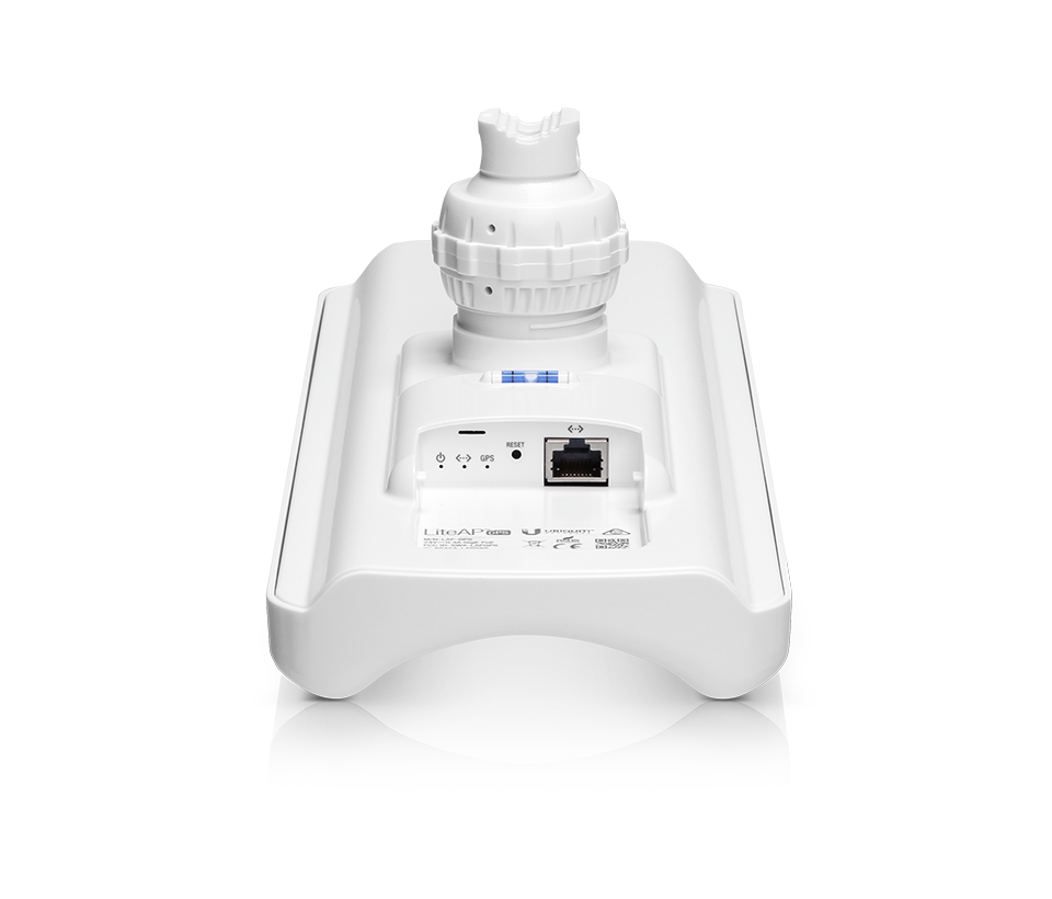 UBIQUITI LAP-GPS - Radio con antena integrada Airmax AC 5.8GHz de exterior, con antena sectorial de 17 dBi y 90 grados de apertura. Potencia de 25 dBm, rendimiento hasta 450 Mbps y sincronización GPS.