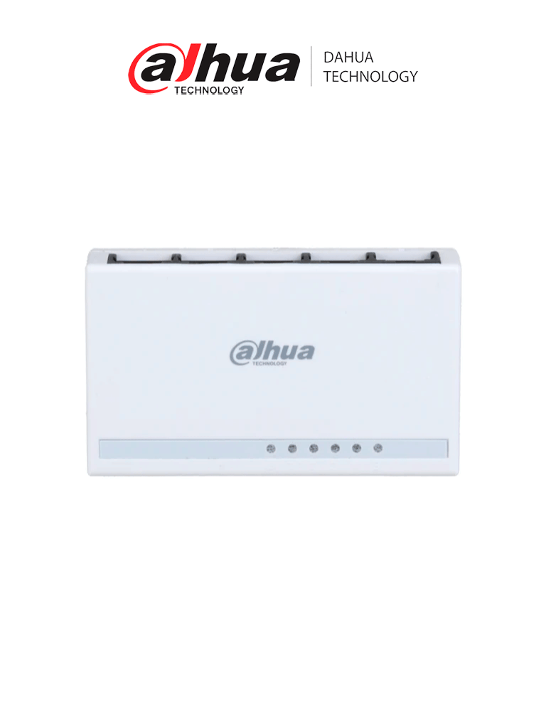 DAHUA PFS3005-5GT-L - Switch para Escritorio 5 Puertos/ Gigabit Ethernet/ 10/100/1000/ Diseño Compacto/ Capa 2/ Switching 10 Gbps/ Velocidad de Reenvio de Paquetes 7.44 Mbps/ Blanco