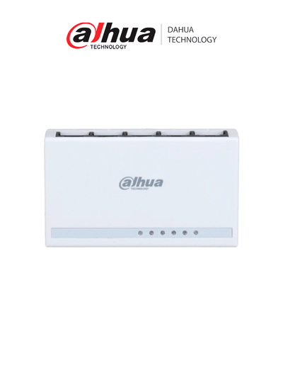 DAHUA PFS3005-5GT-L - Switch para Escritorio 5 Puertos/ Gigabit Ethernet/ 10/100/1000/ Diseño Compacto/ Capa 2/ Switching 10 Gbps/ Velocidad de Reenvio de Paquetes 7.44 Mbps/ Blanco