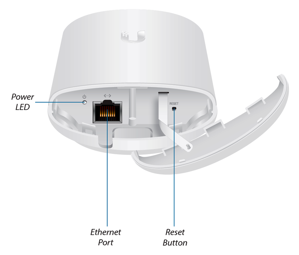 UBIQUITI NANOSTATION AC LOCO5AC- Radio con Antena Integrada AirMax AC 5.8GHz para uso en exteriores, con tecnología MIMO. Cuenta con una antena panel de 13dBi y una potencia de transmisión de 25dBm. No incluye adaptador PoE.