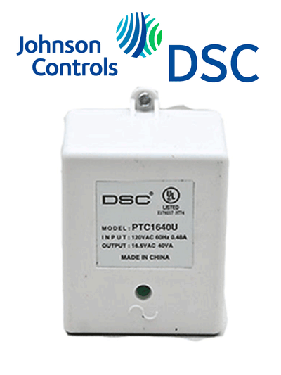 DSC PTC1640U - Transformador 16VCA / 40VA #cer Fusible Interno para paneles y módulos de NEO, Power Series y Maxsys