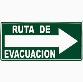 Cartel "Ruta de evacuación" (Derecha) LICA