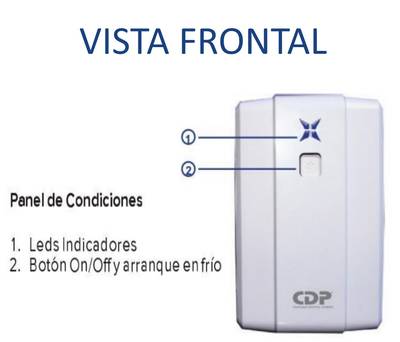 CDP R-UPR1008 - UPS Interactivo de 1000 VA y 500W, con 8 terminales de salida: 4 con respaldo y 4 con supresión de picos.