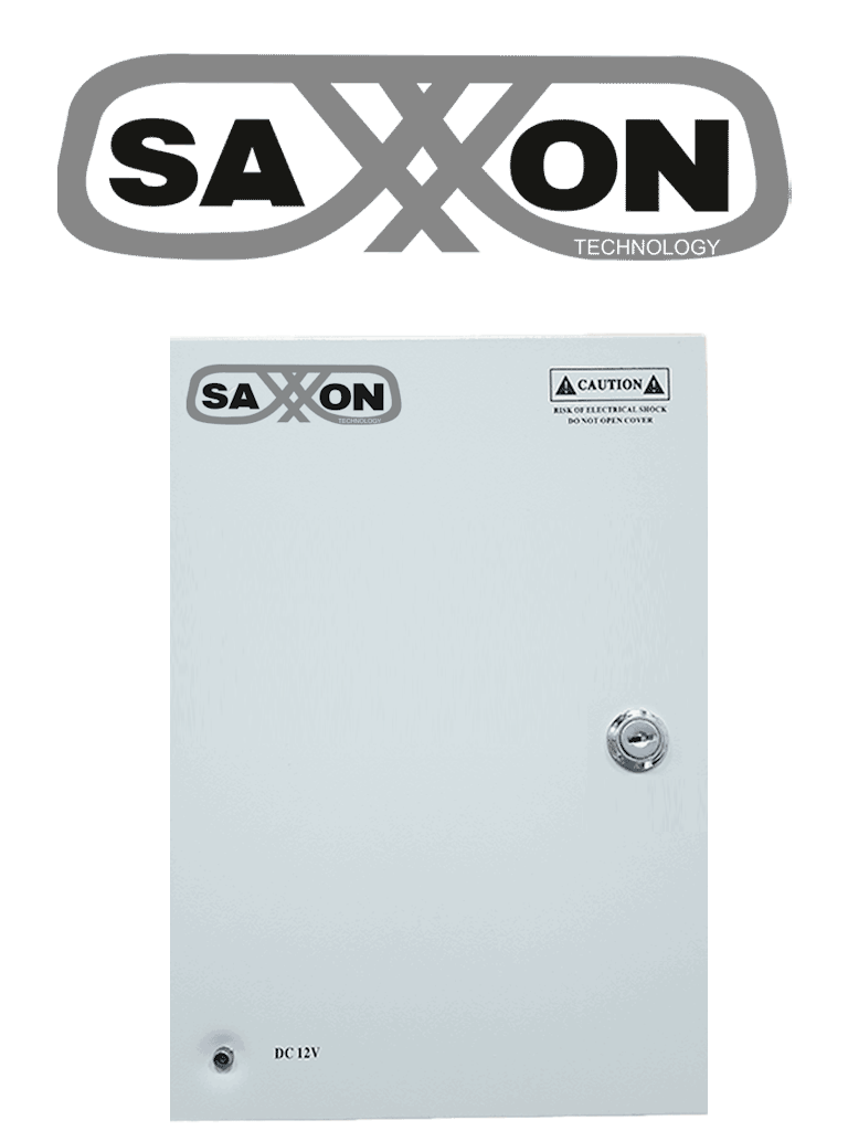 SAXXON SX10A18CH - Fuente de Poder Profesional 12 VCD / 10 Amperes / 18 Canales / 0.5 Amperes por Canal / Protección contra Sobrecargas / Led Indicador de Funcionamiento